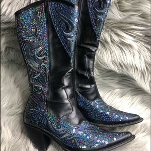 Sparkling cowgirl boots